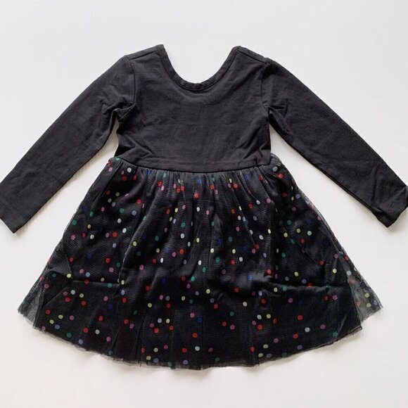 Hanna Andersson Girl Long Sleeve Print Tulle Dress 2T 2 Years 85 Cm - Picture 1 of 7